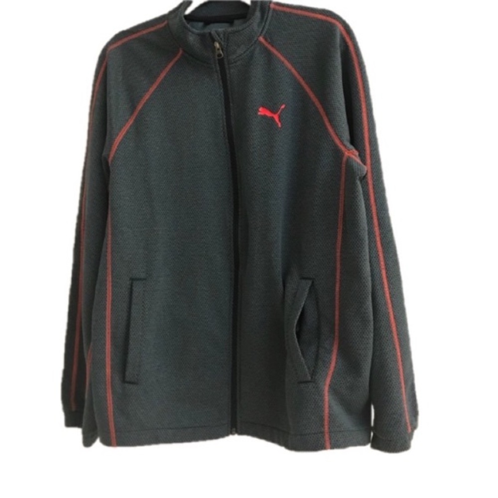 Puma Blue and Orange Full Zip Jacket Size Medium